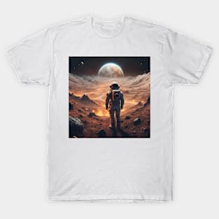 Astronaut Interstellar Destination Planet In Cosmos T-Shirt